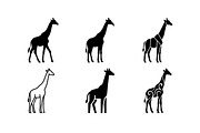 Giraffe Silhouette Vector Pack, an Object Graphic by Artonix (Thumbnail 3 of 3)