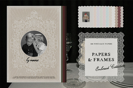 Nostalgic papers & frames, a Texture Graphic by Purple