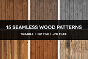 15 Seamless Wood Patterns, a Pattern Graphic by Theme Trunk (Thumbnail 1 of 4)