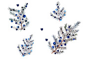 Watercolor juniper berries clipart, an Object Illustration by FleurArt (Thumbnail 2 of 6)