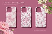 Pink Toile Print Design Patterns, a Pattern Graphic by Olya Creative (Thumbnail 7 of 22)