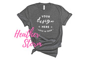 Bella Canvas TShirt Mockups On White, a Shirt Mockup by lock and page (Thumbnail 13 of 92)