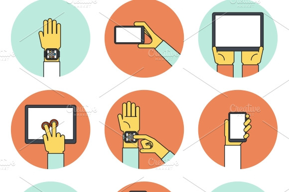 Hands Holding Touch Screen Devices