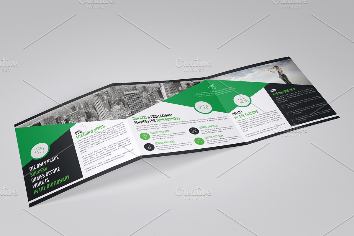 Square Trifold Brochure Template, a Brochure Template by Alice_s (Photo 6 of 8)