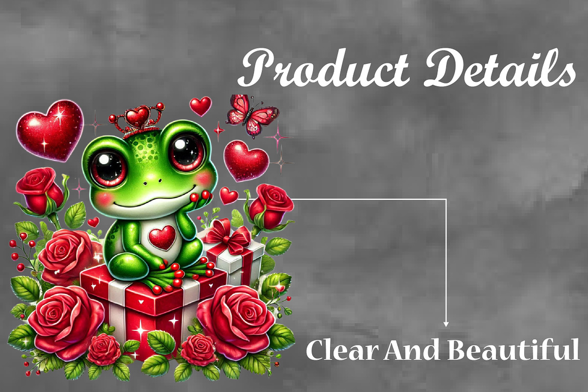 Valentine Cute Frog Clipart Bundle, a Seasonal Illustration by Craft Nest (Photo 3 of 5)