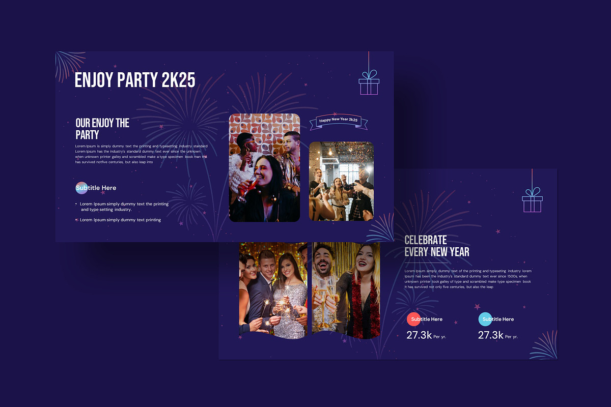 Happy New Year Presentation, a Presentation Template by evgenystudio (Photo 2 of 8)