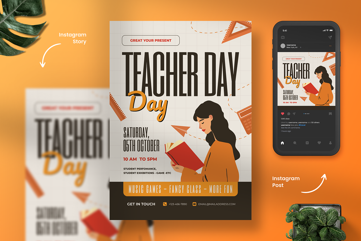 World Teacher's Day Event Flyer, a Flyer Template by Annora Studio (Photo 1 of 4)