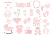 Soft Pink Baby Clipart, an Illustration by Amanda Ilkov (Thumbnail 2 of 2)