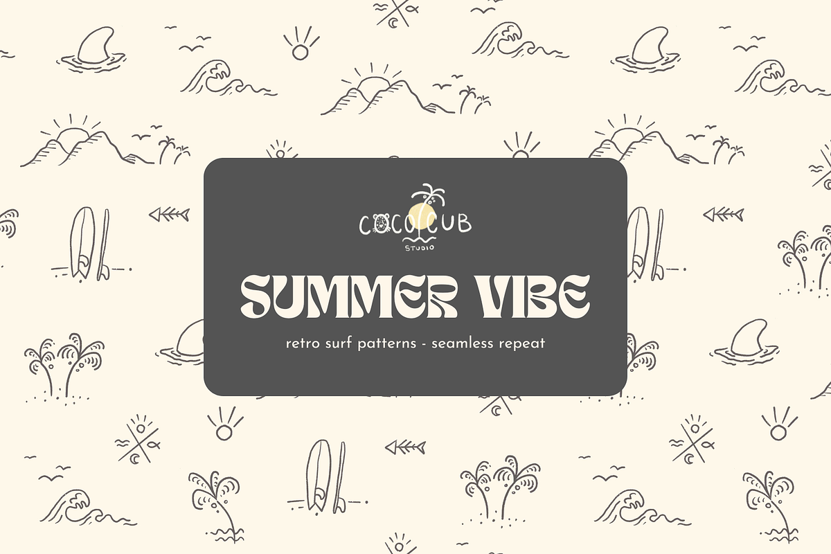 Boys Surf Print Pattern Collection, a Decorative Illustration by Coco & Cub Studio (Photo 3 of 11)