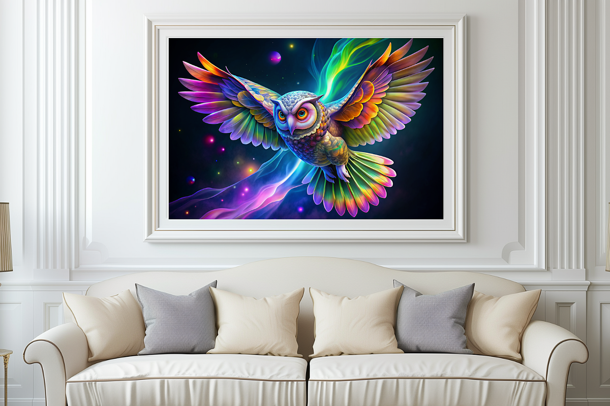 Vibrant Owl Print, an Animal Illustration by ZobaDepot (Photo 2 of 4)