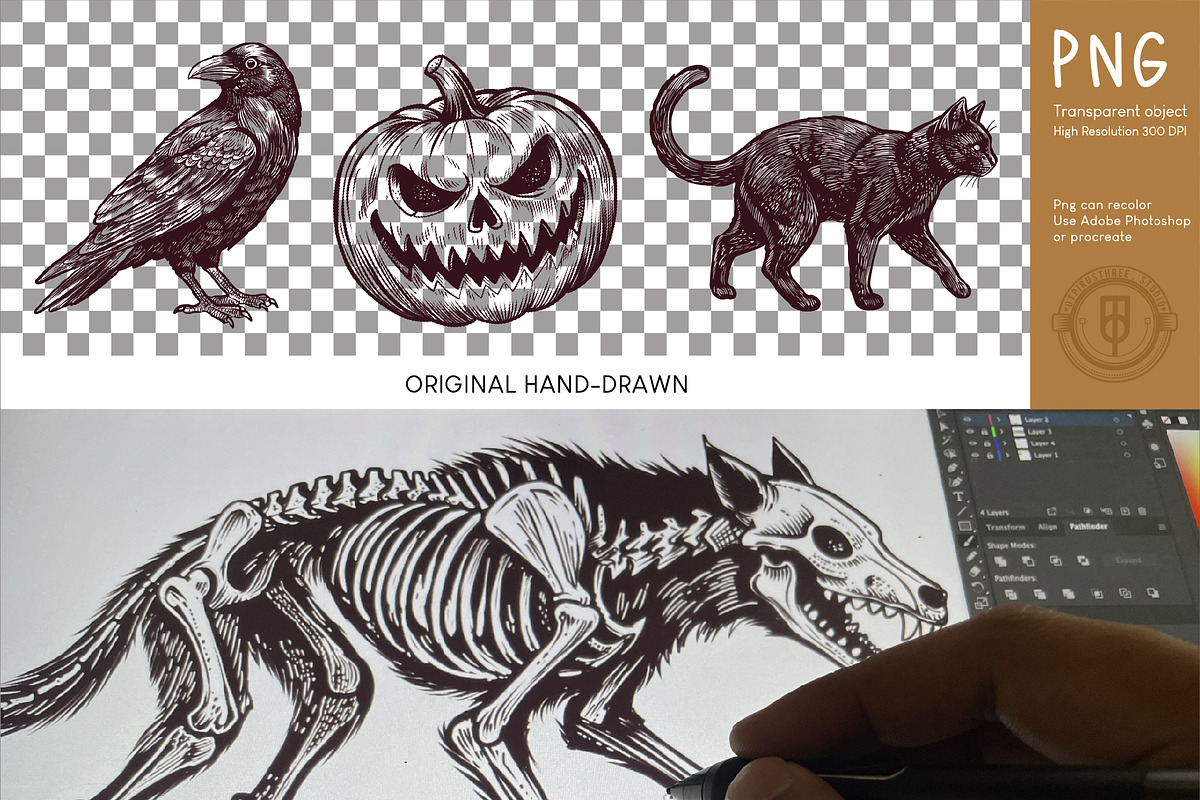 Halloween & Witchcraft Illustration, a Seasonal Illustration by OtpirusGraphic (Photo 2 of 10)