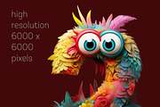 Cute Monsters Alphabet - 2, an Object Graphic by noggindoodle (Thumbnail 2 of 4)