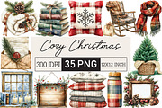 Cozy Christmas Sublimation Clipart, an Illustration by Black Bird Studio (Thumbnail 1 of 6)