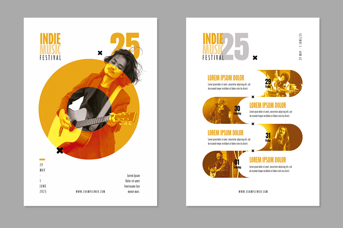 Music festival A5 Flyer Template, a Print Template by McLittle Stock (Photo 2 of 2)