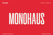 Monohaus - Tall Display Font, a Font by Simplify Creative (Thumbnail 1 of 9)
