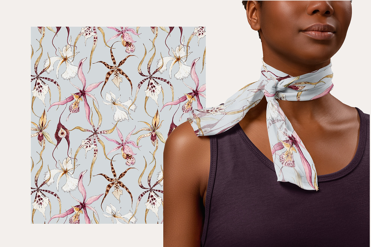 Orchid Herbarium Pattern Collection, a Pattern Graphic by SurfaceStories (Photo 11 of 12)