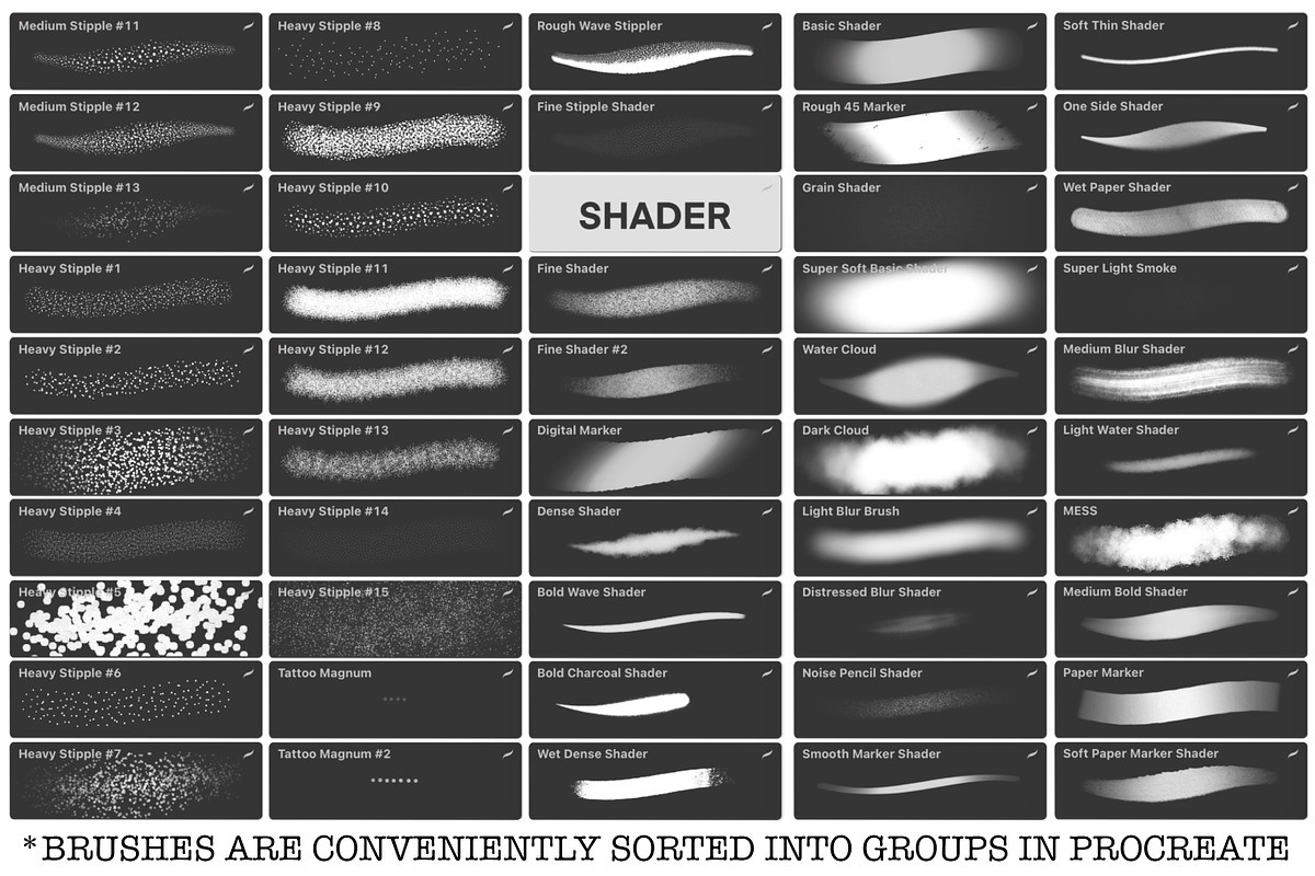 120 Procreate Tattoo Brushes, a Brush Add-On by Nuclear Brushes (Photo 9 of 10)