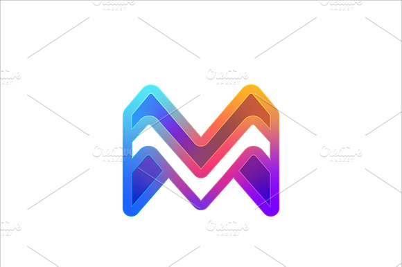 Letter M logo icon design template. preview 2
