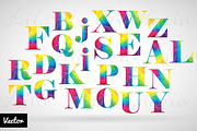 Rainbow polygonal alphabet, a Decorative Illustration by A.Lila (Thumbnail 2 of 4)