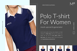 Women Polo Shirt Mockups FREE DEMO