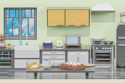 Modern Kitchen 3D Scene, a Scene 3D Model by Dudukbersama (Thumbnail 1 of 2)