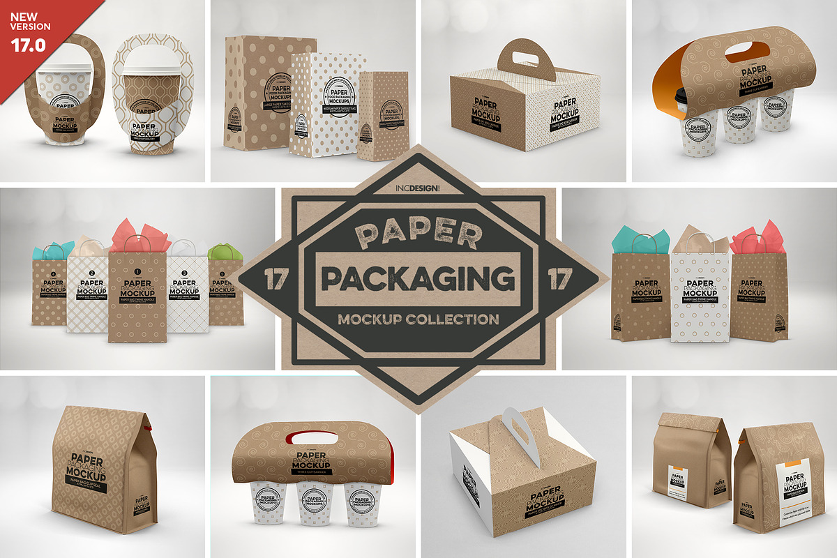 VOL. 17 Paper Box Packaging Mockups, a Cups & Container Mockup by INCDesign (Photo 1 of 19)