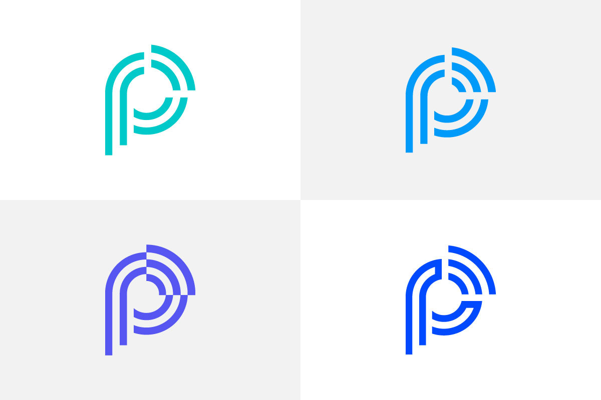 Modern Letter P Network Logo Design preview 6