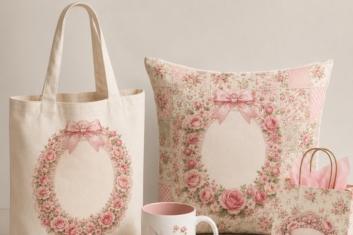 Pink Rose Watercolor frames, a Decorative Illustration by HeavensStar (Photo 6 of 7)