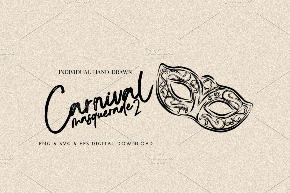 Fancy Mask Carnival Festive Fantasy, a Seasonal Illustration by CraftingOnSunday (Photo 1 of 3)