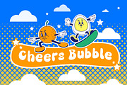 Cheers Bubble Font, a Handwritten Font by Fourshape (Thumbnail 1 of 5)