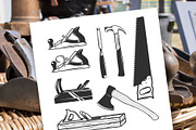 Woodworking, logos & design elements, a Branding & Logo Template by DOBROGRAPH (Thumbnail 7 of 8)
