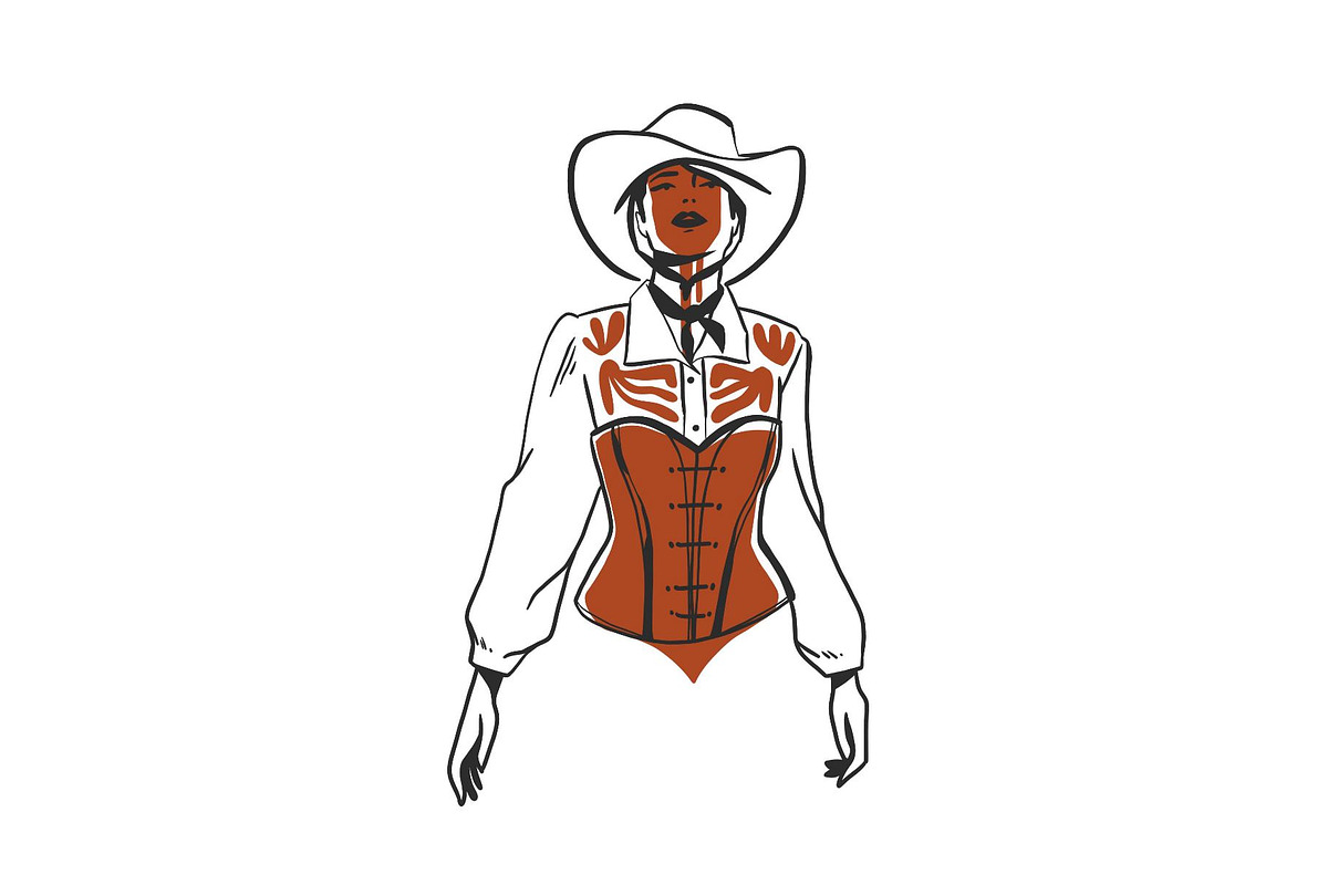 Cowgirl in Wild west graphic, a Person Illustration by Anastasy_helter (Photo 2 of 3)