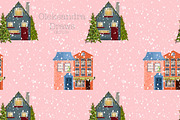 Hand drawn Christmas Houses Patterns, a Decorative Illustration by Oleksandra Illustrates (Thumbnail 4 of 9)