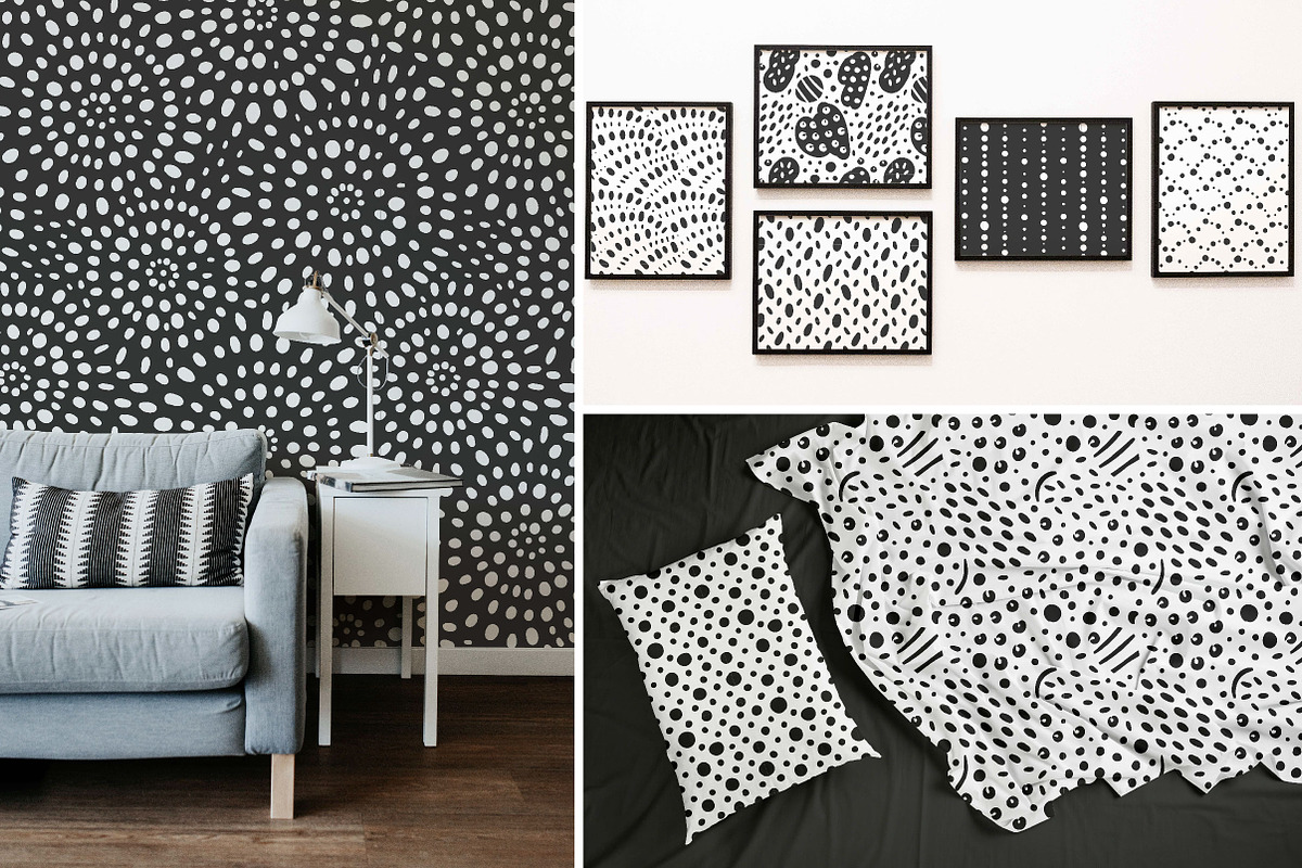 Spots and dots patterns set, a Pattern Graphic by KatiaZhe (Photo 7 of 12)