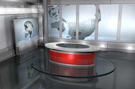 TV Studio in Grey Style, an Arts & Entertainment Photo by MS design