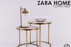 Zara Home - ABLE MARBLE GOLD NEST 3D