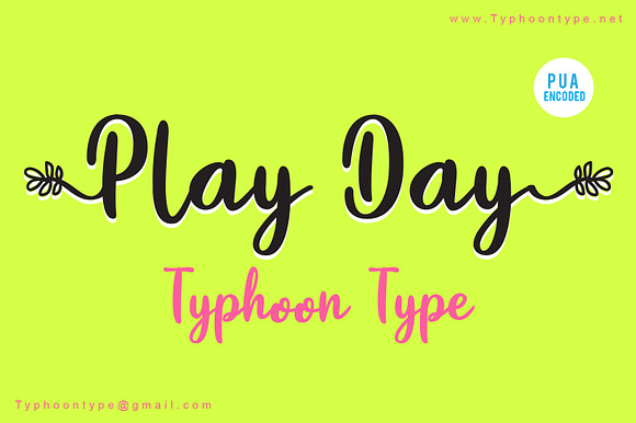 Play Day font preview 3