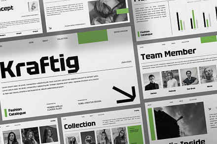 KRAFTIG Brand Fashion Google Slide, a Presentation Template by Portocraft