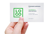 Hand Holding Business Card Template, a Print Template by Loudoun Design Co. (Thumbnail 3 of 4)