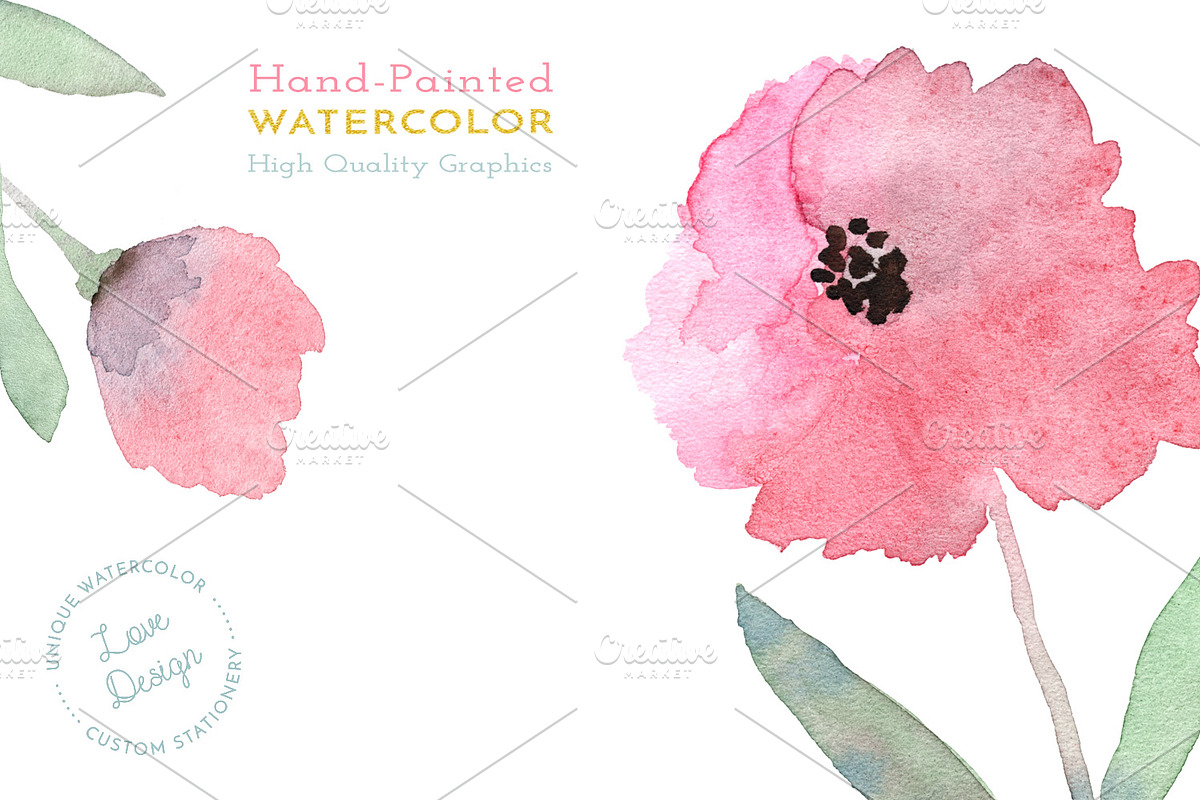 Floral Watercolor Wedding Invitation, an Invitation Template by Love Design (Photo 7 of 7)