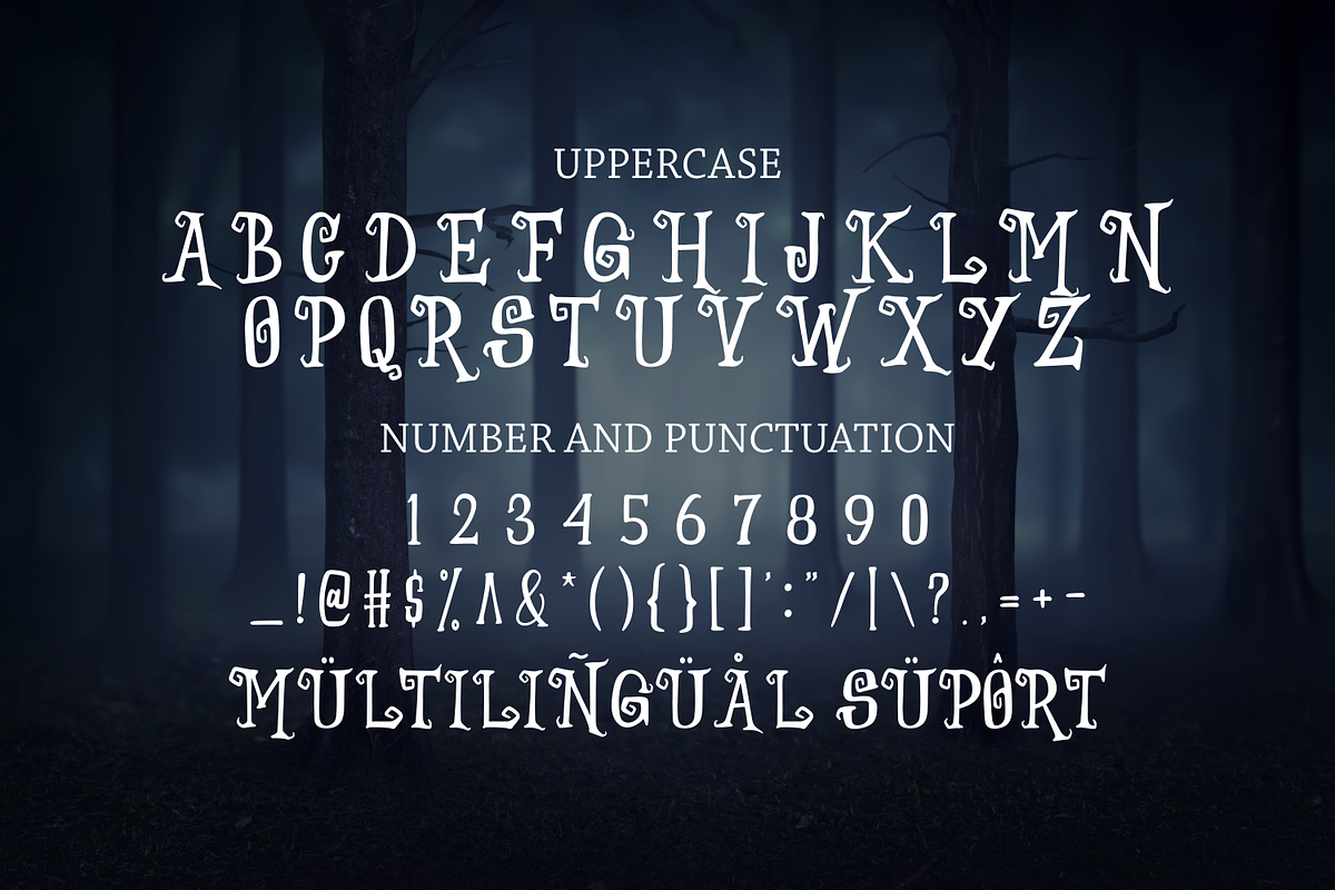 Witches Crow | Halloween Font, a Script Font by Forberas Club (Photo 7 of 8)