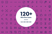 120+ Thin Line Icons, an Icon by courtcald (Thumbnail 1 of 2)