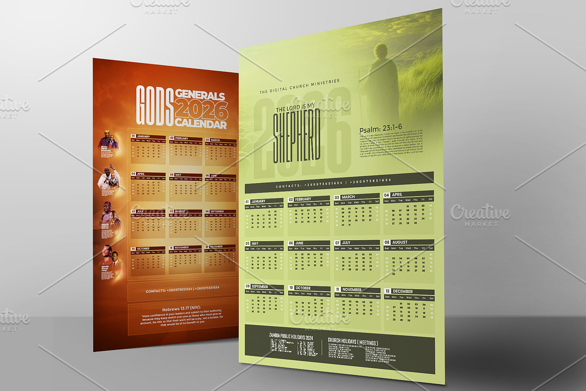 2026 Church Calendar Template Bundle, a Flyer Template by church flyer templates (Photo 1 of 9)