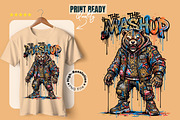 Bear Street Art Mashup Character PNG, an Object Illustration by zahidhossainalif (Thumbnail 1 of 3)