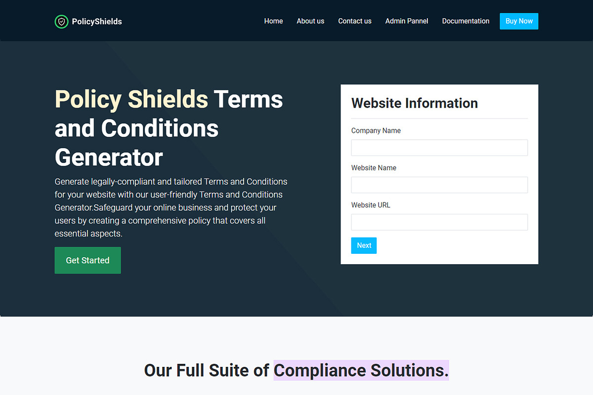 Online Privacy Policy Generator Tool, a Websites & App Template by Design Collection (Photo 3 of 5)