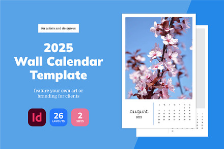 2025 InDesign Calendar Templates, a Marketing Template by Dandymark