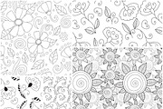 21 flower and leaf seamless patterns, a Pattern Graphic by Ivga (Thumbnail 2 of 3)