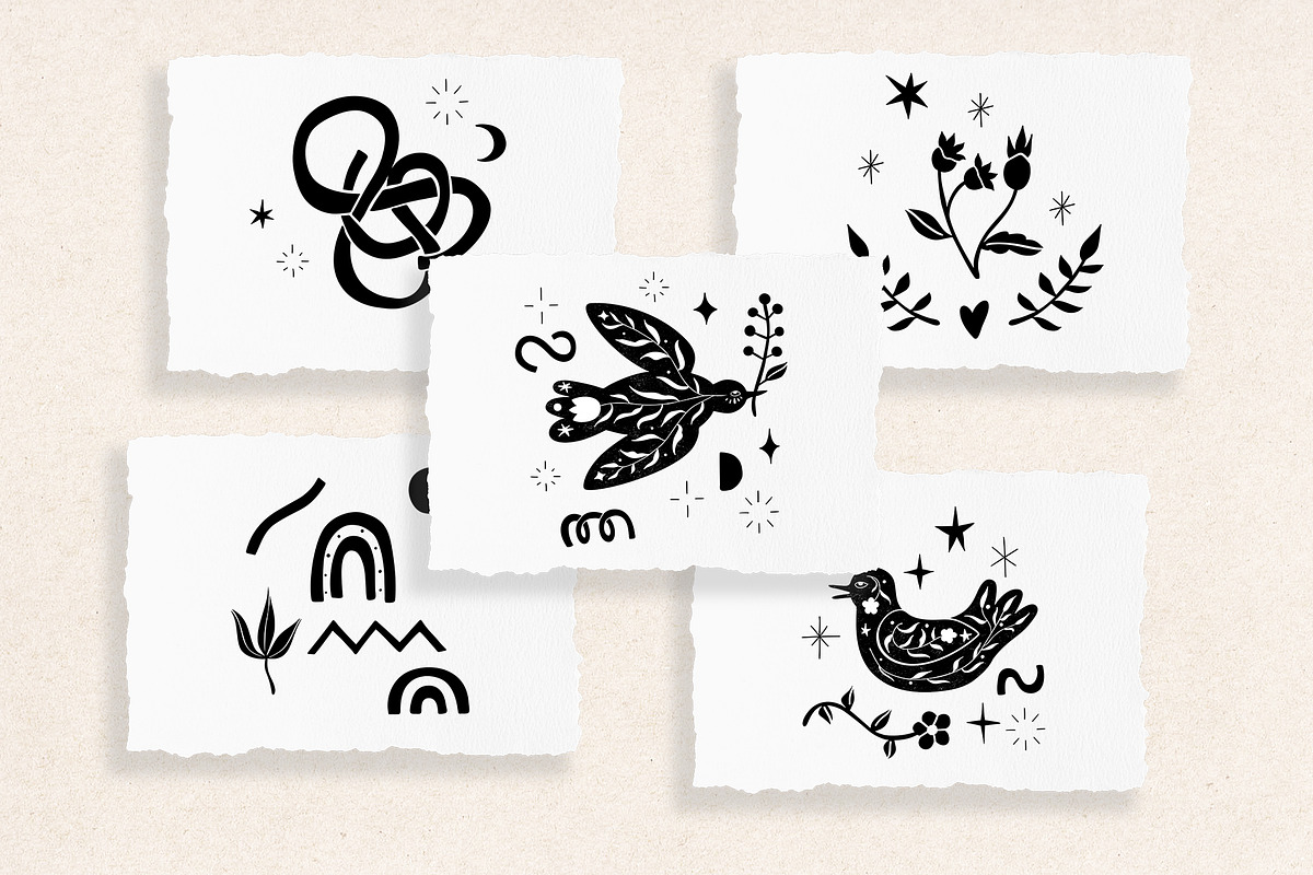 FLORAL BLACK BIRD SILHOUETTES Spring, an Object Graphic by Creativemaker (Photo 4 of 14)