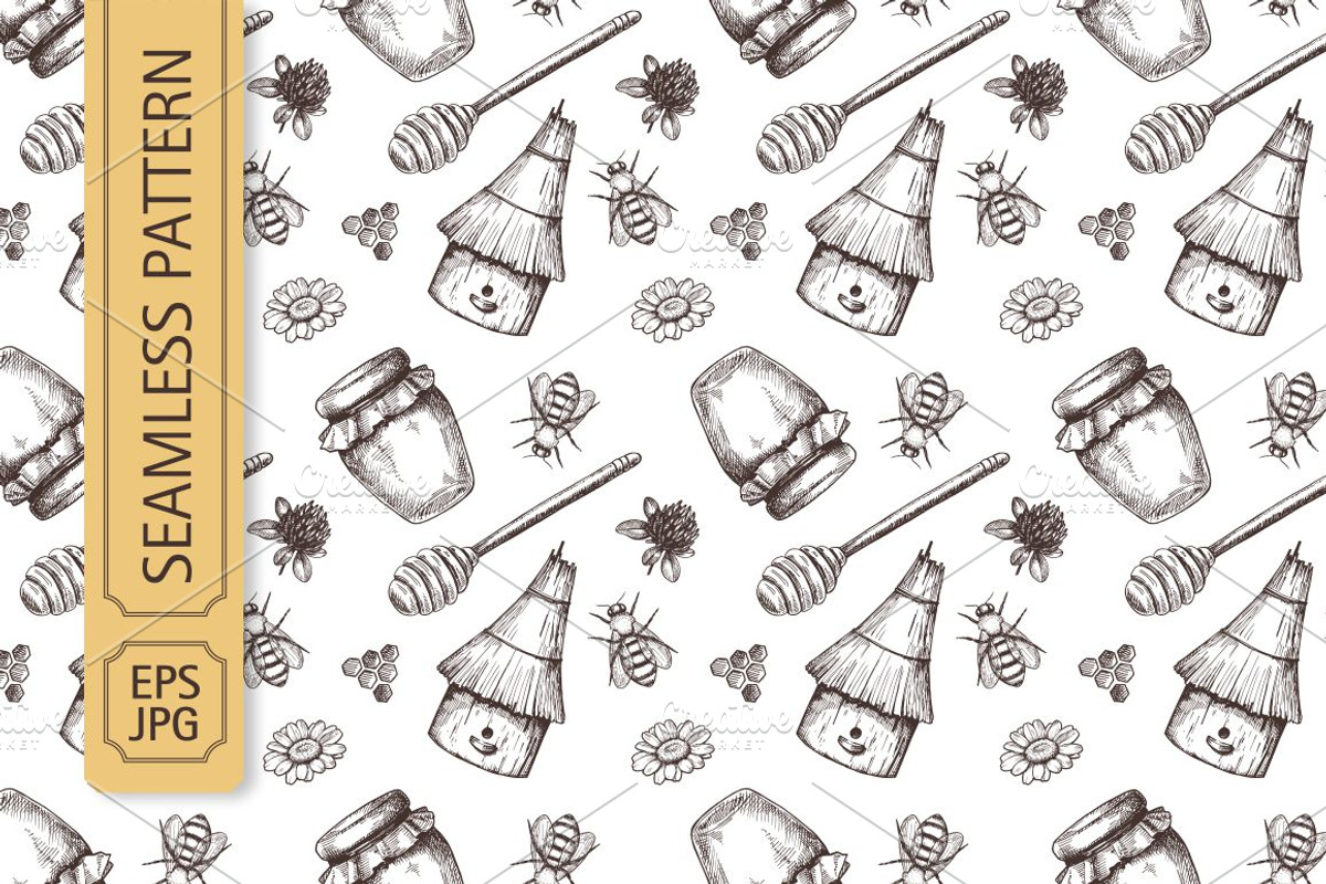 Hand drawn honey illustrations, a Food Illustration by natadanko (Photo 2 of 2)
