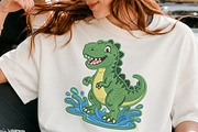 Cute Green Dinosaur PNG, an Object Illustration by DreamCafeArt (Thumbnail 2 of 6)